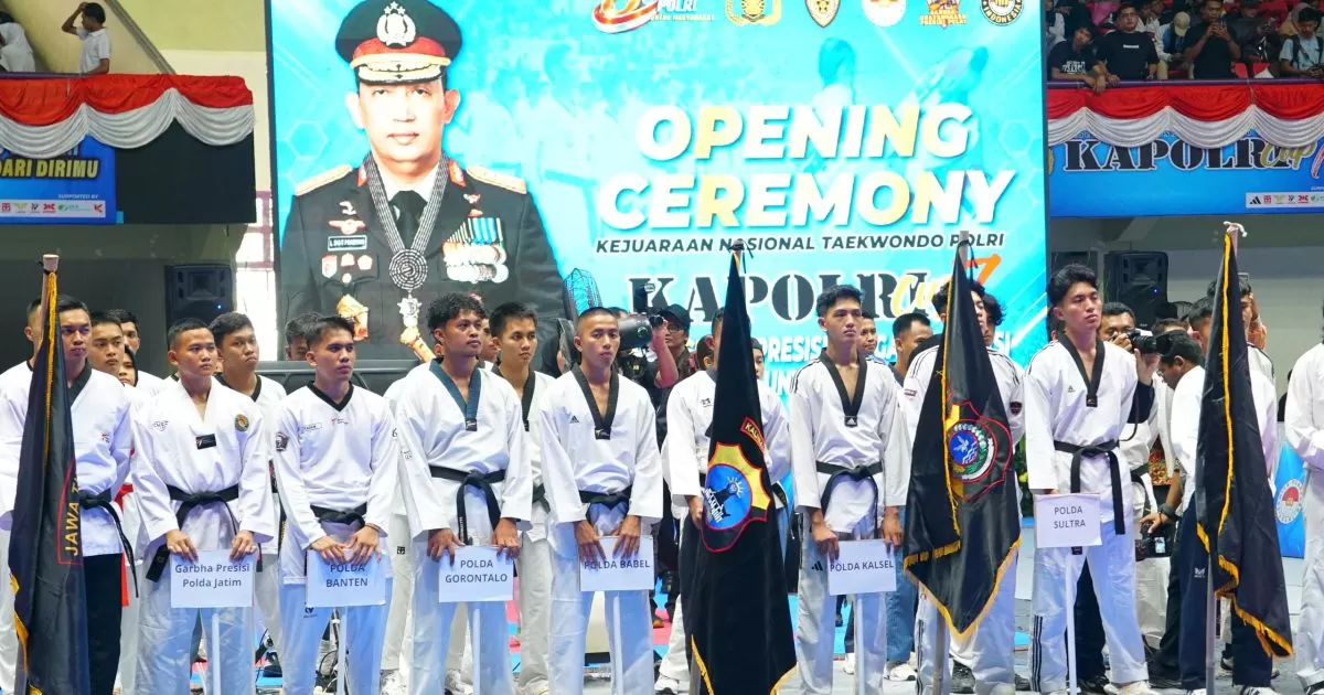 Taekwondo Kapolri Cup 7 Resmi Dibuka, 2.058 Atlet dari Seluruh Indonesia Bertanding di Tangerang Selatan