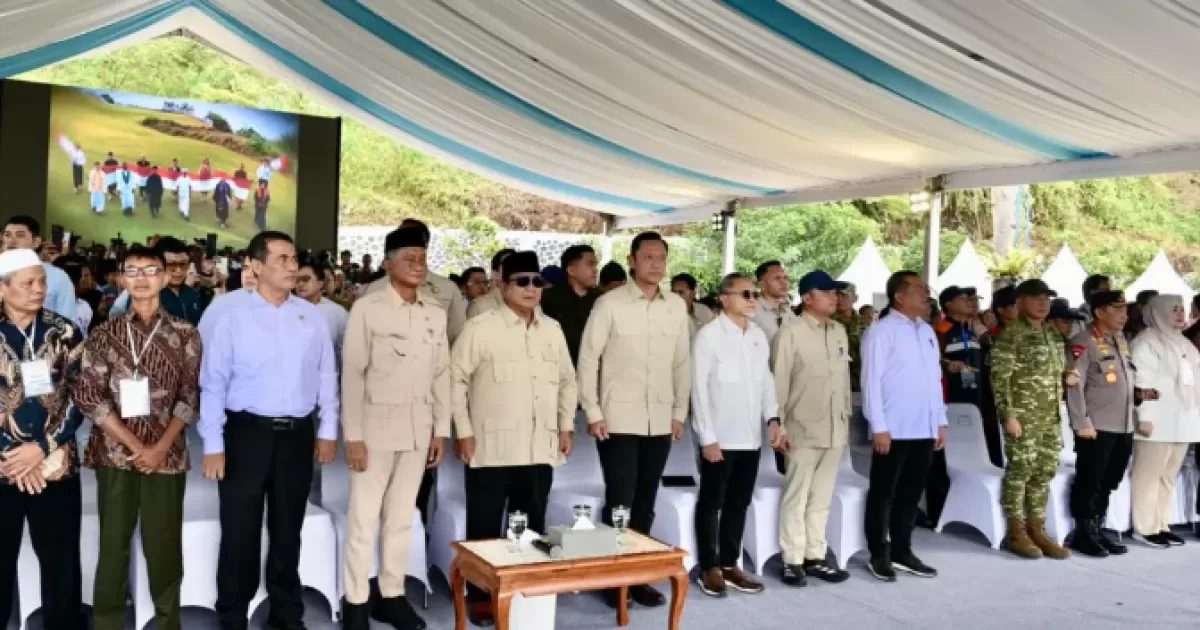 Panglima TNI Hadiri Peresmian 5 Bendungan oleh Presiden Prabowo