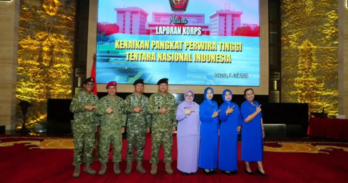 Wadan Kodaeral XII Hadiri Laporan Korps Kenaikan Pangkat 105 Perwira Tinggi TNI di Mabes TNI