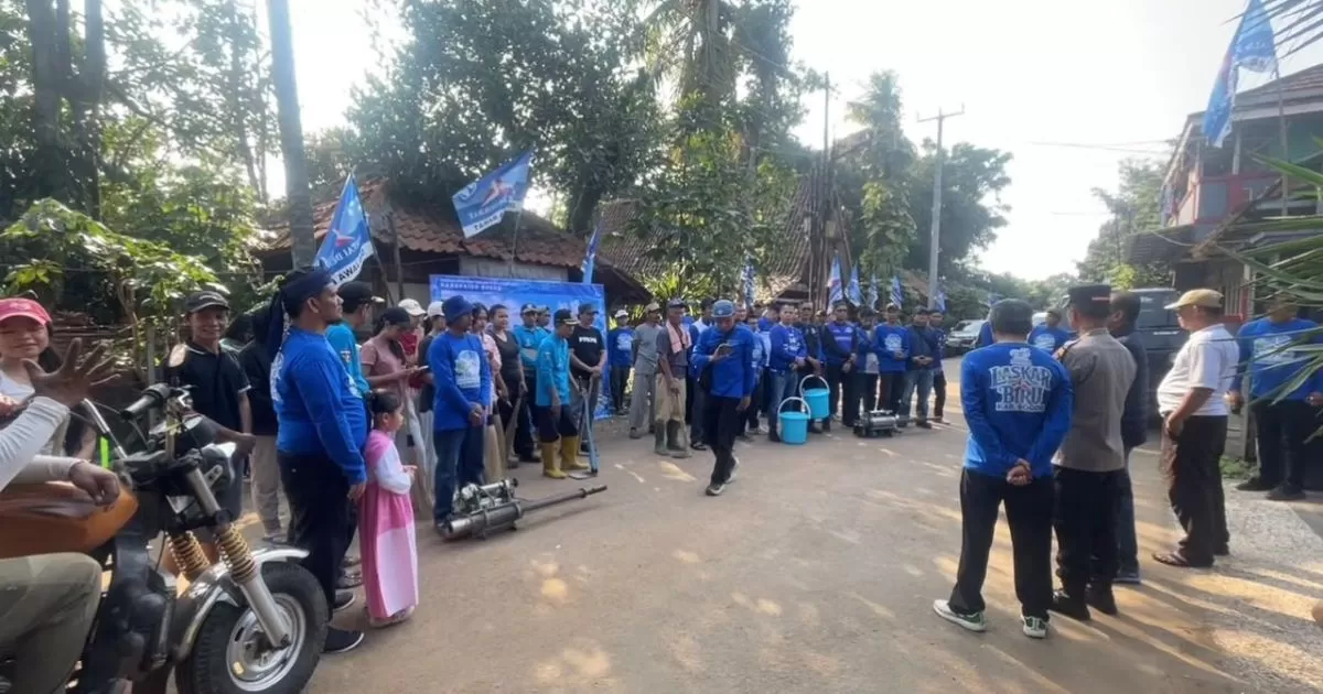 Demokrat Kabupaten Bogor Gelar Gerakan Langit Biru Indonesia Asri di Cibungbulang