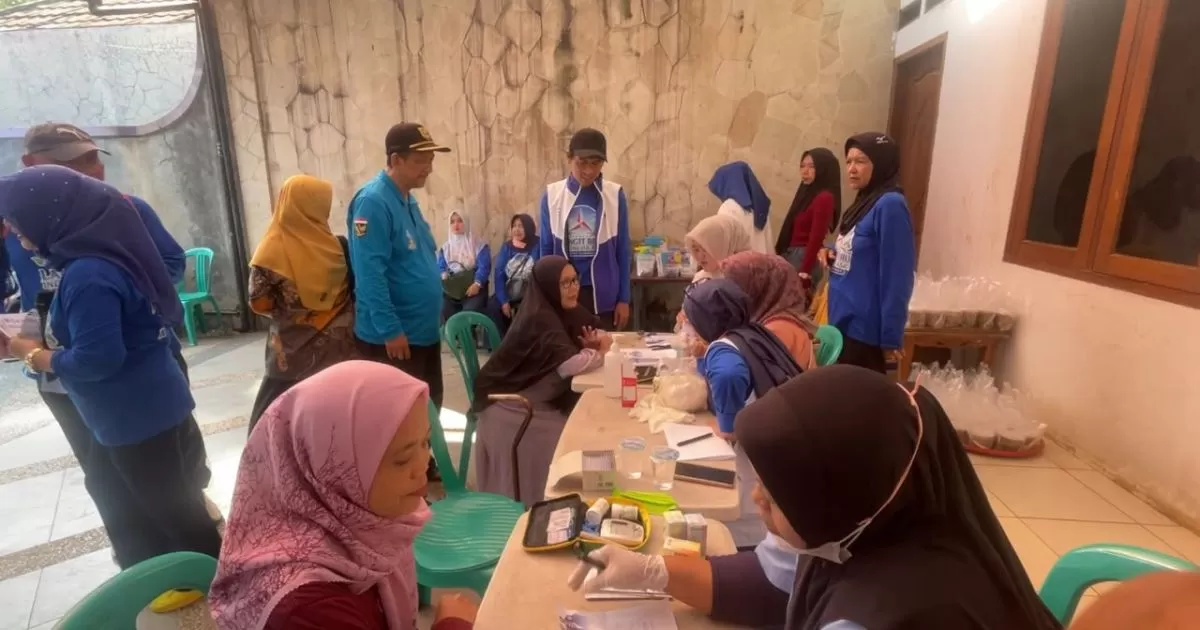Ratusan Ibu Antusias Ikuti Cek Kesehatan Gratis di Gerakan Langit Biru Indonesia Asri Demokrat Kabupaten Bogor