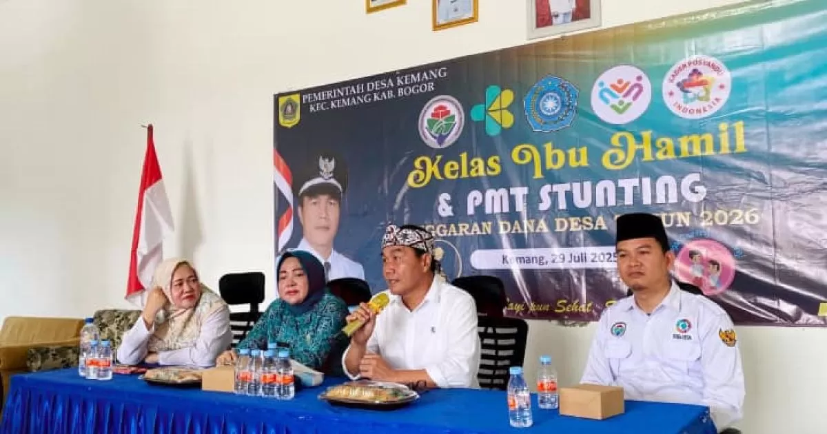 Desa Kemang Gelar Kelas Ibu Hamil dan PMT Stunting, H. Entang Suana: Cegah Stunting Dimulai Sejak Masa Kehamilan