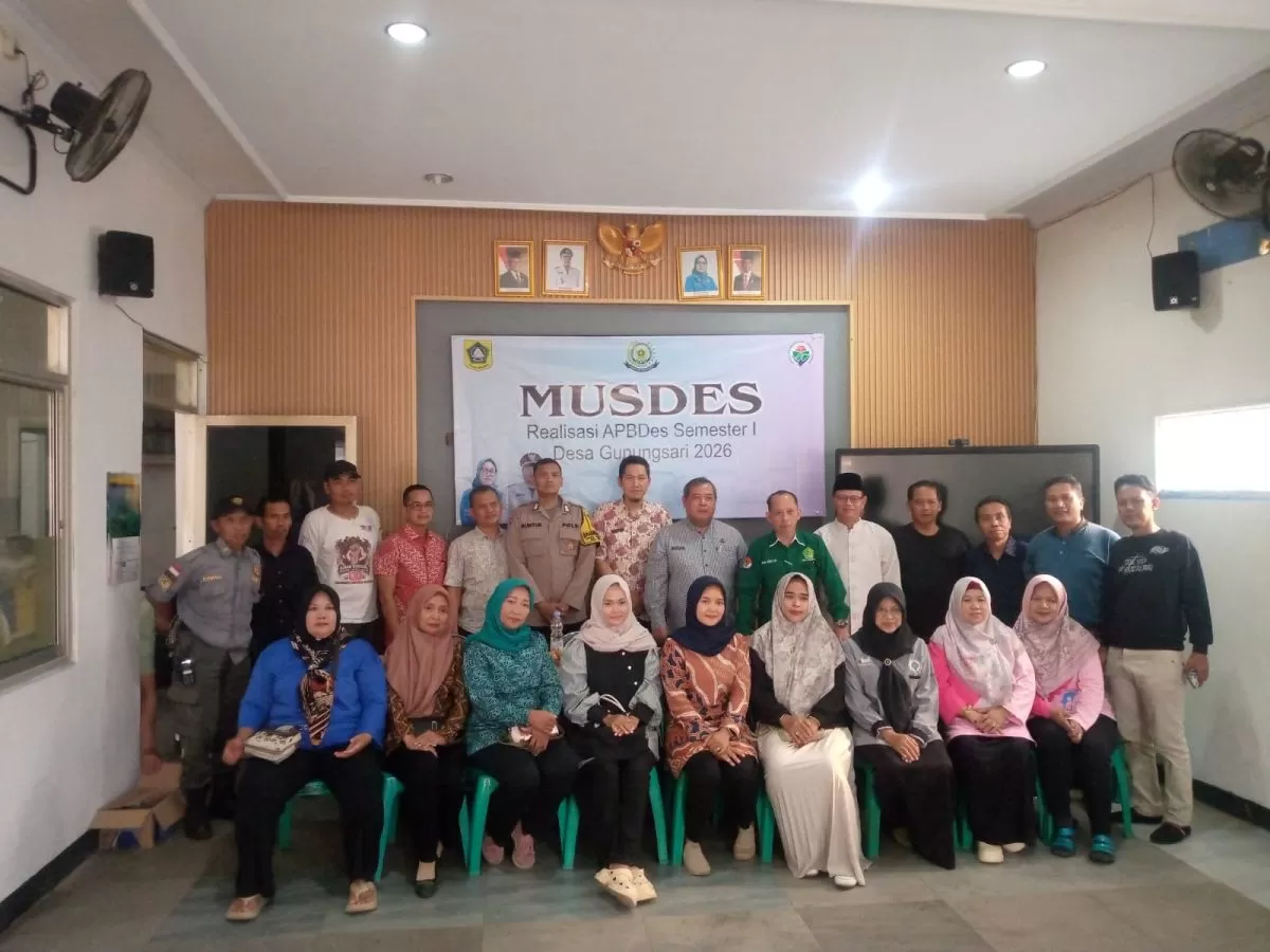 Pemdes Gunungsari Gelar Musdes Realisasi APBDes Semester I 2026, Tegaskan Transparansi Anggaran