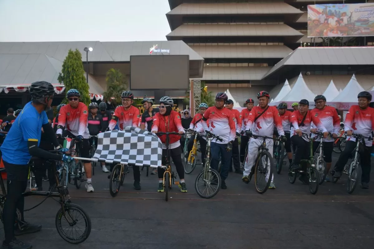 Gowes Bersama Kemenimipas dan LAN RI, Lapas Terbuka Kendal Perkuat Sinergi Antarinstansi