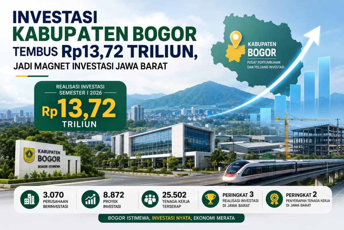 Bogor Makin Dilirik Investor! Realisasi Investasi Rp13,72 Triliun, Tertinggi Ketiga di Jabar