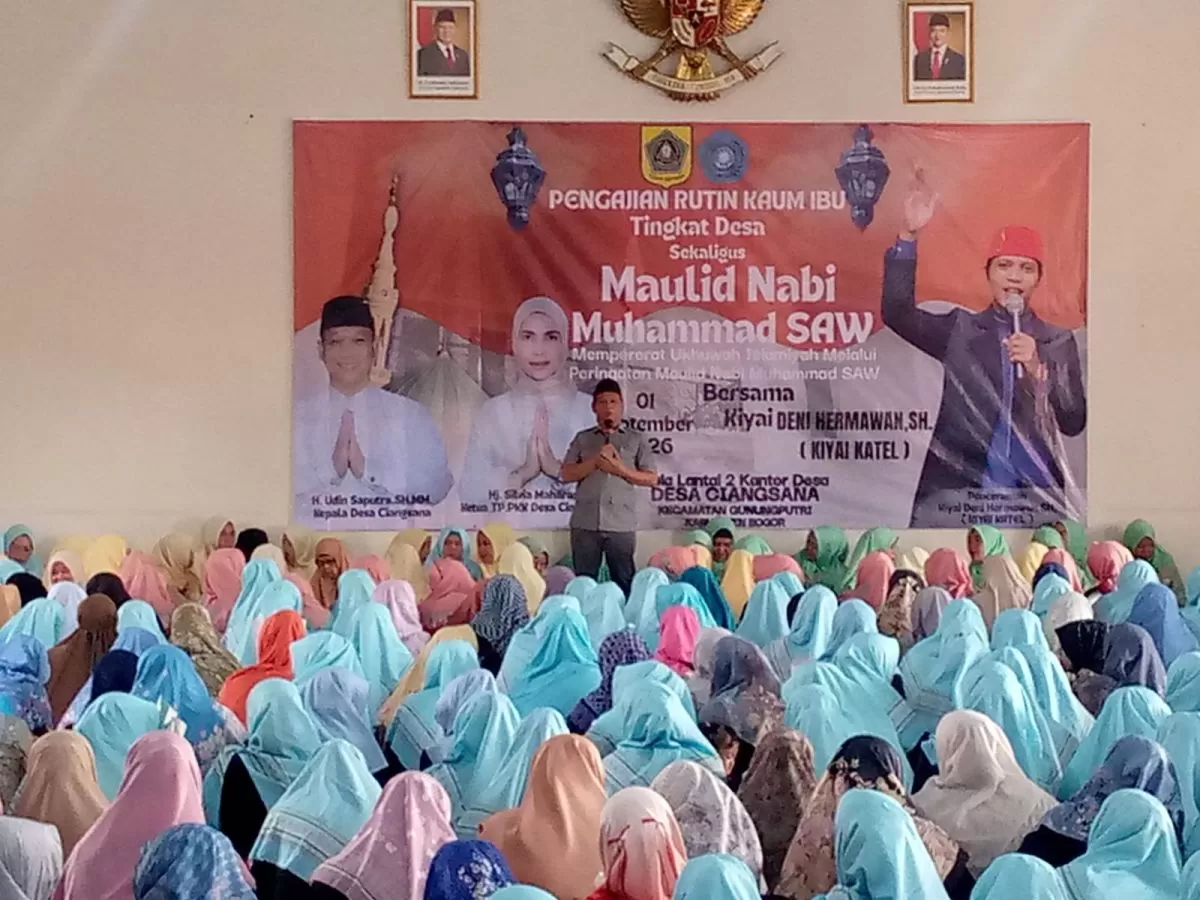 Pemdes Ciangsana Peringati Maulid Nabi 1448 H, Perkuat Ukhuwah Islamiyah Kaum Ibu