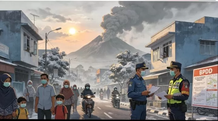 Langit Tangerang Kelabu Akibat Abu Anak Krakatau, Bandara Soekarno-Hatta Terimbas. Ini Imbauan Resmi  ‎