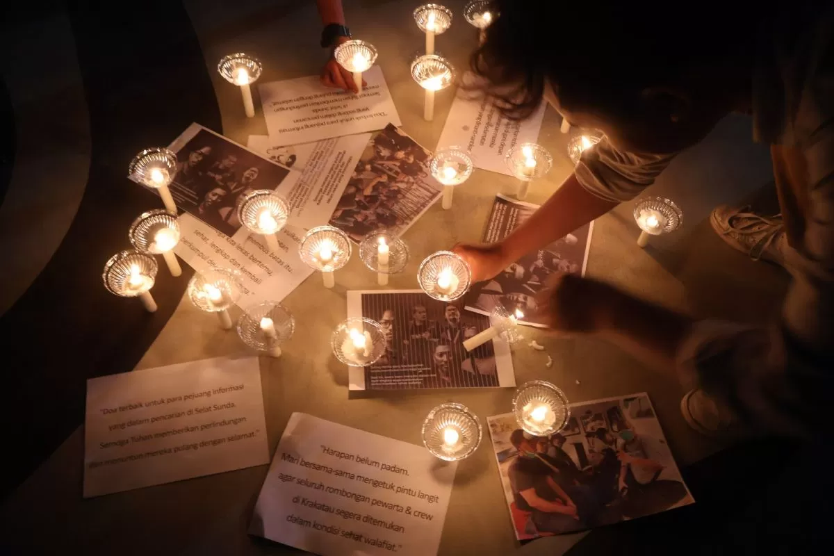 Solidaritas Jurnalis Kabupaten Bogor Menguat, Doa Bersama untuk 5 Jurnalis yang Hilang di Selat Sunda