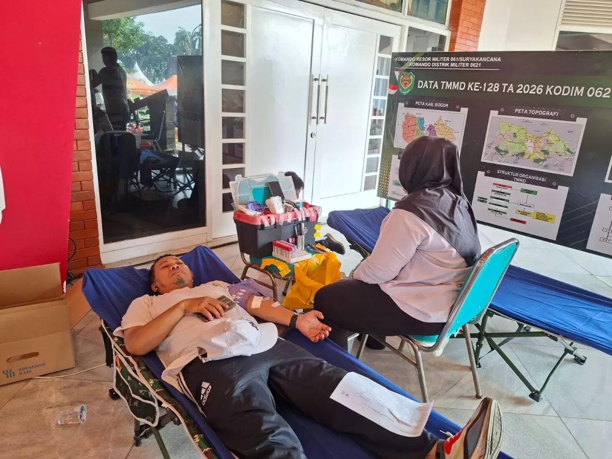 Warga Antusias Donor Darah di CFD Tegar Beriman, Pemkab Bogor Dorong Kepedulian