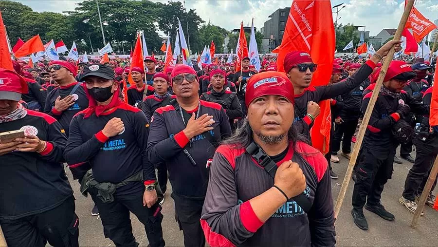 Demo Buruh 50 Ribu Massa di Jakarta Hari Ini, Simak Rute Alternatif