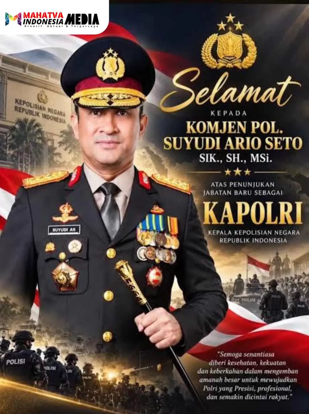 Dari Kepala BNN ke Kapolri, Profil dan Rekam Jejak Suyudi Ario Seto