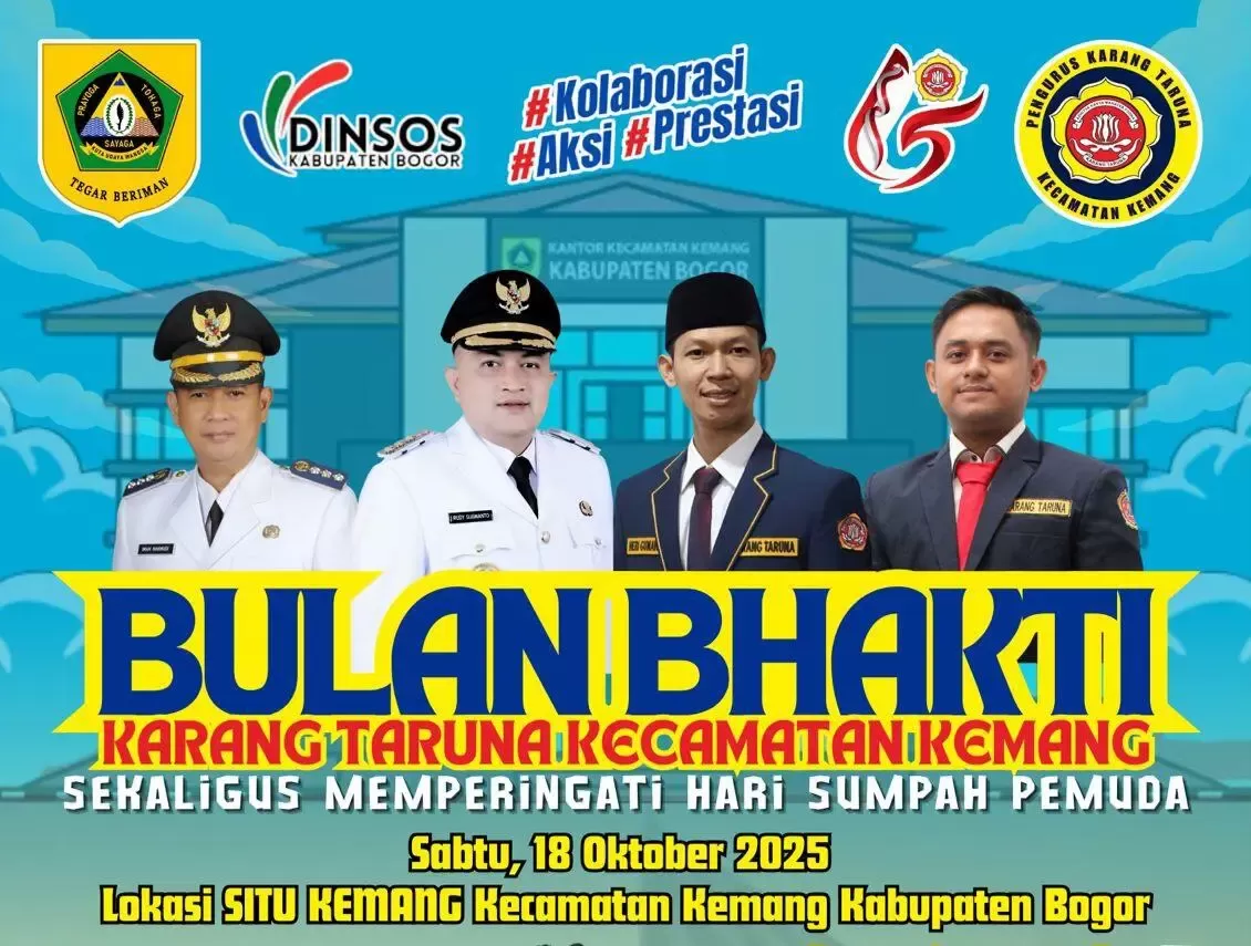 Bulan Bhakti Karang Taruna Kecamatan Kemang, Wujud Kolaborasi dan Aksi Nyata Pemuda Bogor