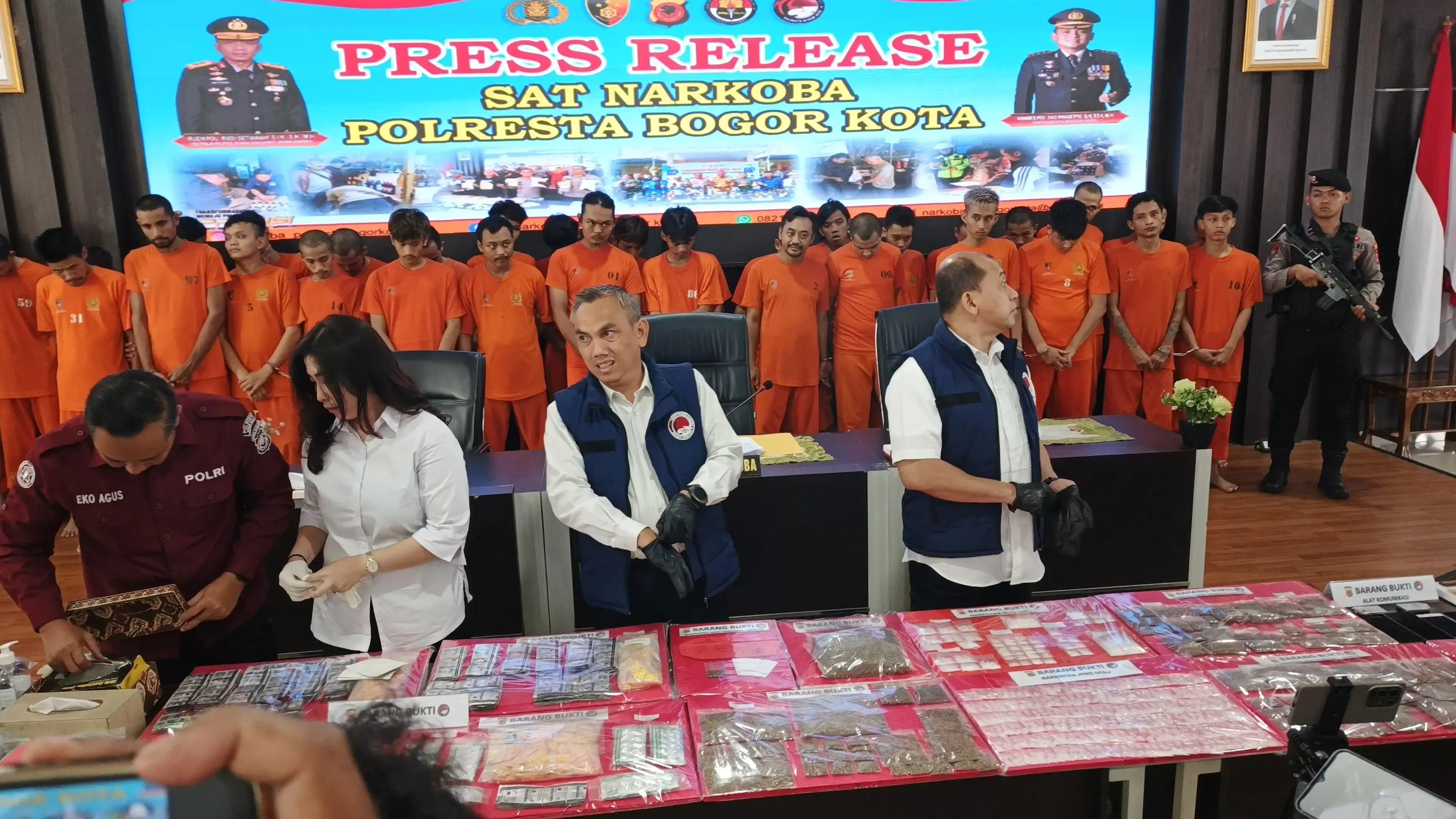 Polresta Bogor Kota Ungkap 28 Kasus Narkoba Sepanjang September, 33 Tersangka Ditangkap