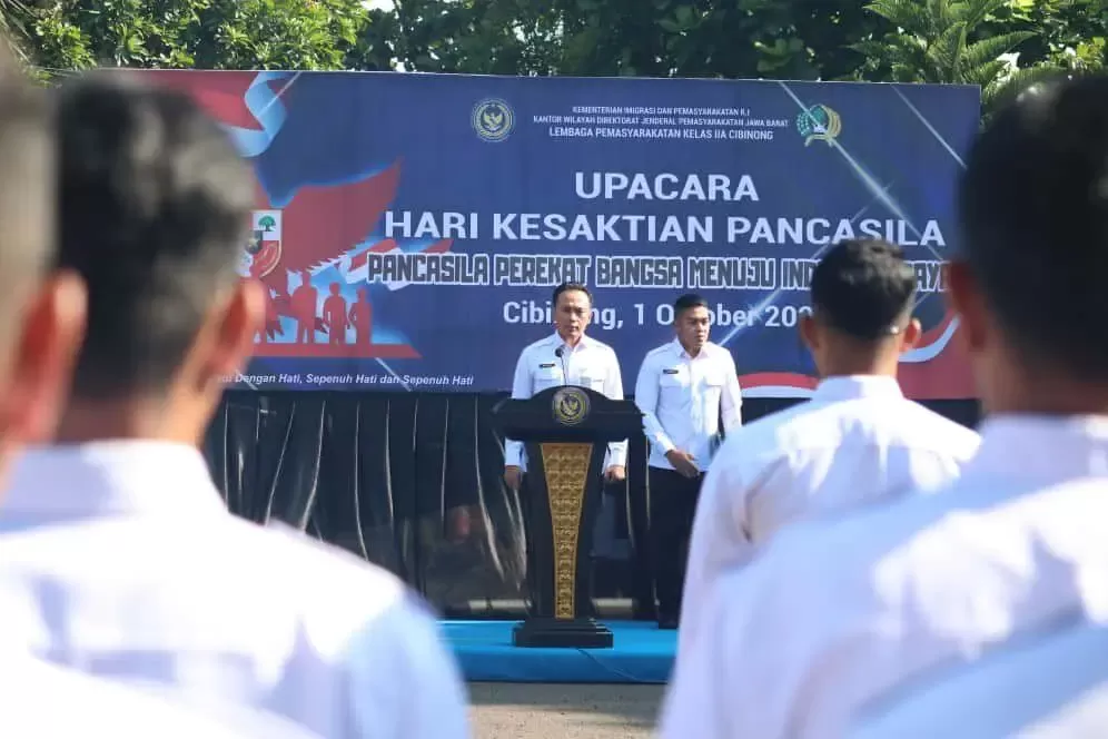 Lapas Cibinong Gelar Upacara Hari Kesaktian Pancasila, Kalapas Tekankan Integritas dan Disiplin