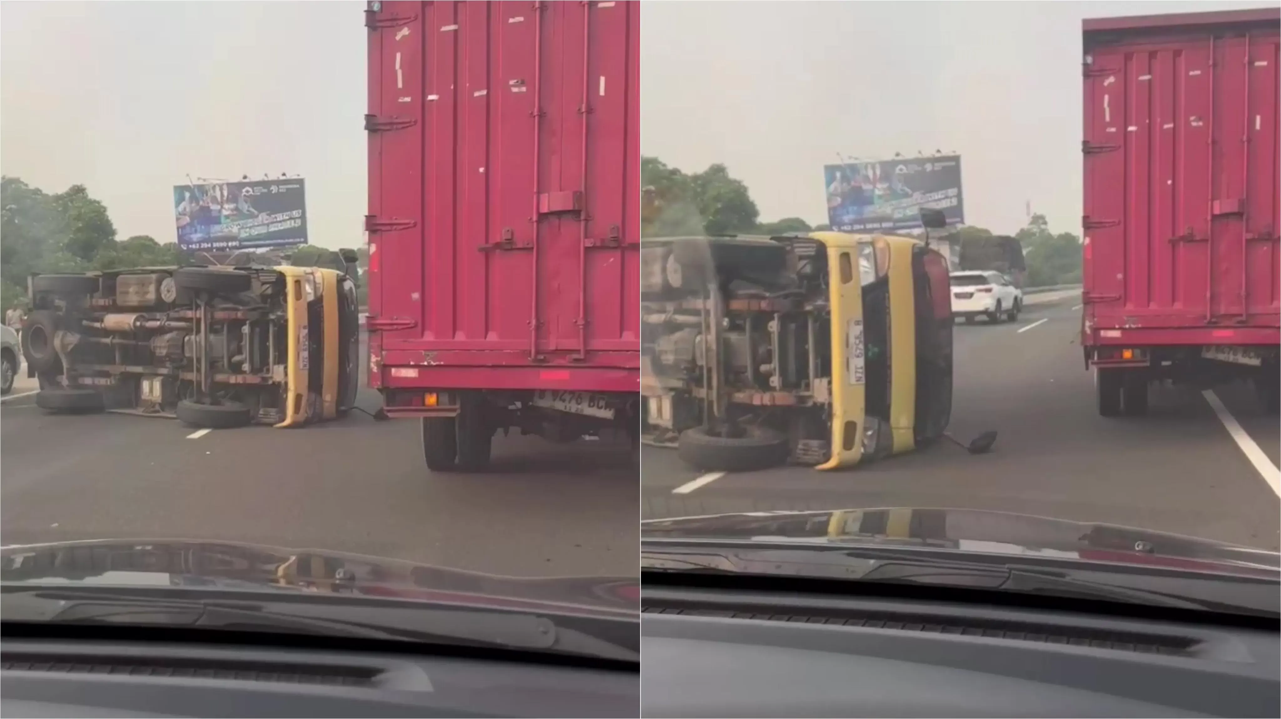 Lakalantas di Tol Jagorawi KM 22, Truk Terguling, Lalu Lintas Tetap Normal