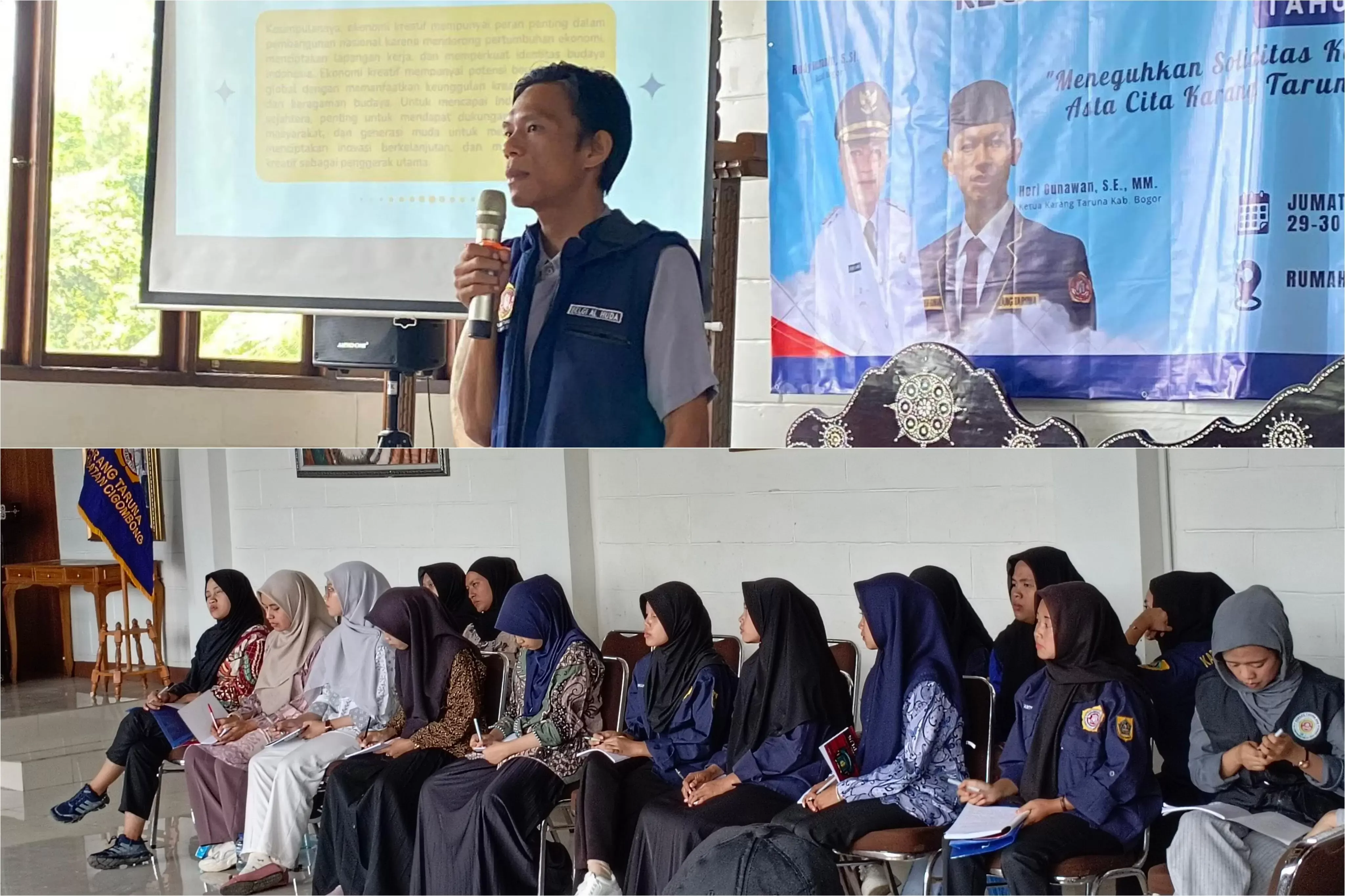 Karang Taruna Cigombong Gelar PKD, Belgi Alhuda Tekankan Pentingnya Kewirausahaan Pemuda