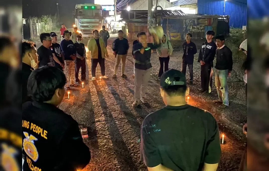 Pemuda Gelar Aksi Rumpin Berkabung, Tuntut Hentikan Truk Tambang
