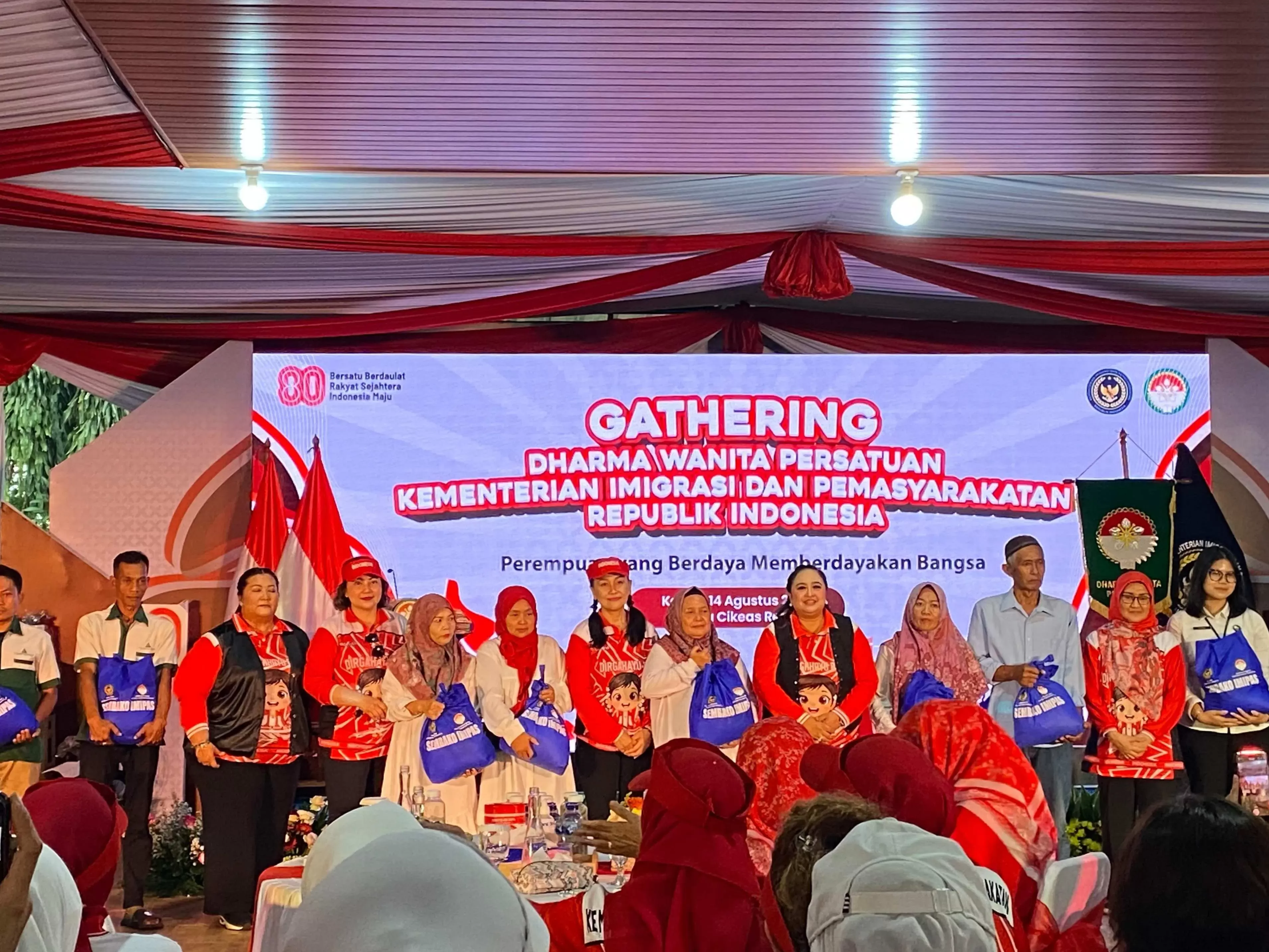 Lapas Khusus Kelas IIB Sentul Meriahkan Gathering DWP di Telaga Cikeas, Salurkan 200 Paket Sembako