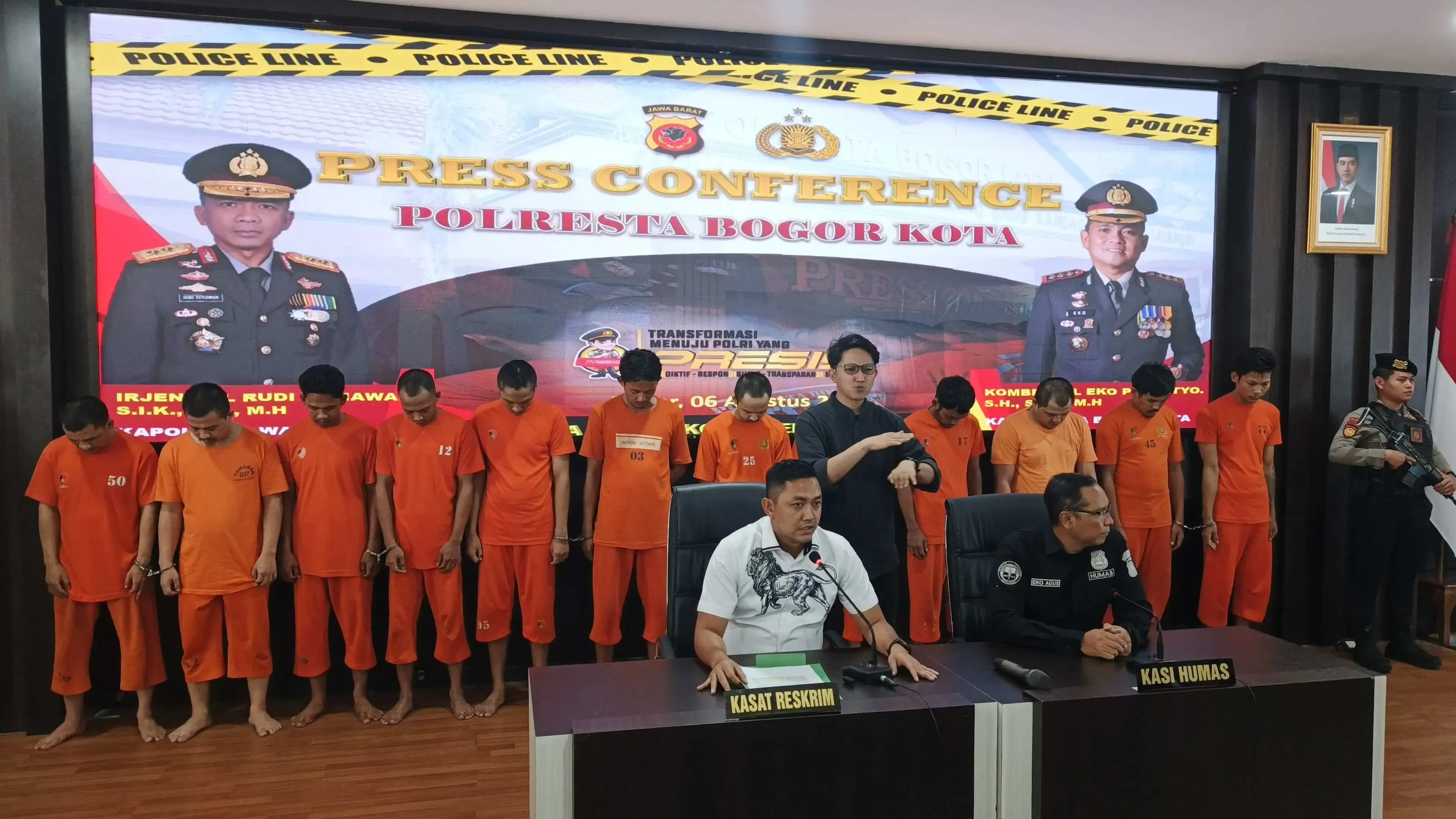 Polisi Tangkap 12 Maling Motor di Bogor, 10 Motor Curian Disita