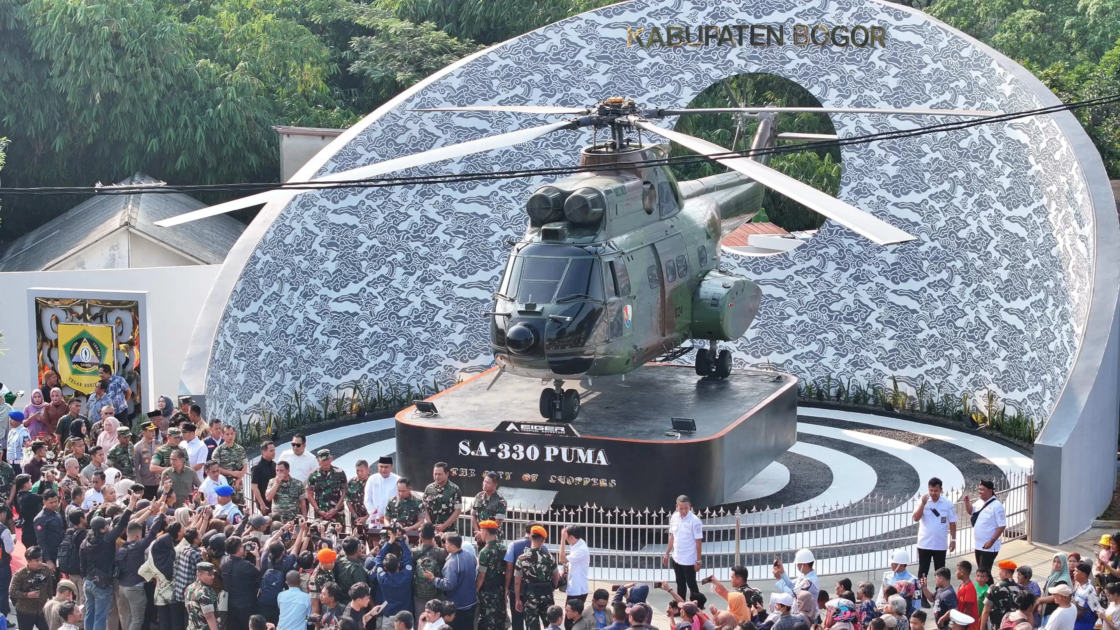 Monumen Helikopter PUMA Pertama di Dunia Resmi Berdiri di Bogor, Simbol Kejayaan Udara Indonesia