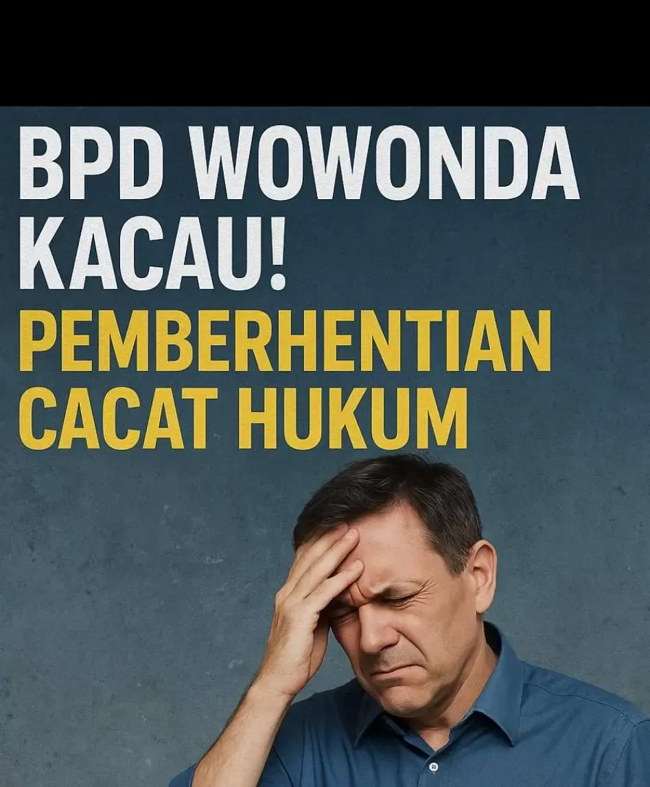 BPD Wowonda Kacau! Pemberhentian  Cacat Hukum, Hak Gaji Harus Diberikan.