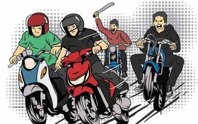 Polres Bogor Bubarkan Geng Motor di Cibinong, Celurit dan Motor Diamankan