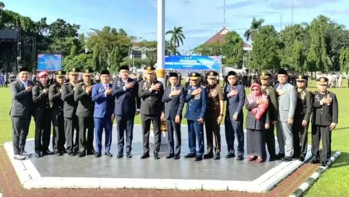 Polres Bogor Gelar Upacara Hari Bhayangkara ke-79, AKBP Rio Wahyu Anggoro Sampaikan Apresiasi dan Permohonan Maaf