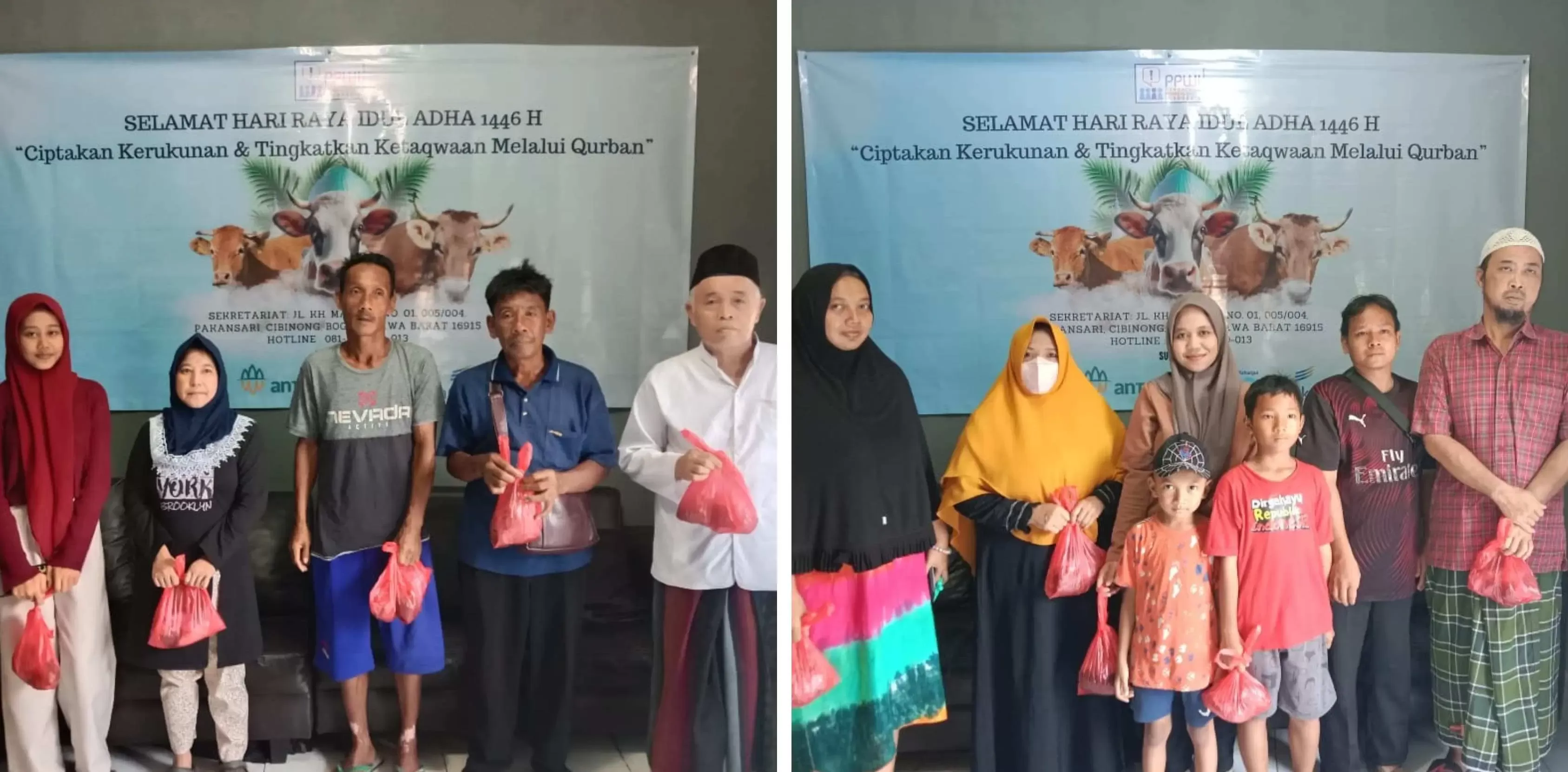 Rajut Kebersamaan di Idul Adha 1446 H, PPWI Kabupaten Bogor Bagikan Puluhan Paket Daging Qurban