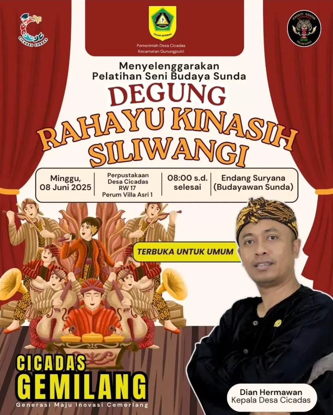 Pemdes Cicadas Gelar Pelatihan Seni Degung Rahayu Kinasih Siliwangi untuk Lestarikan Budaya Sunda