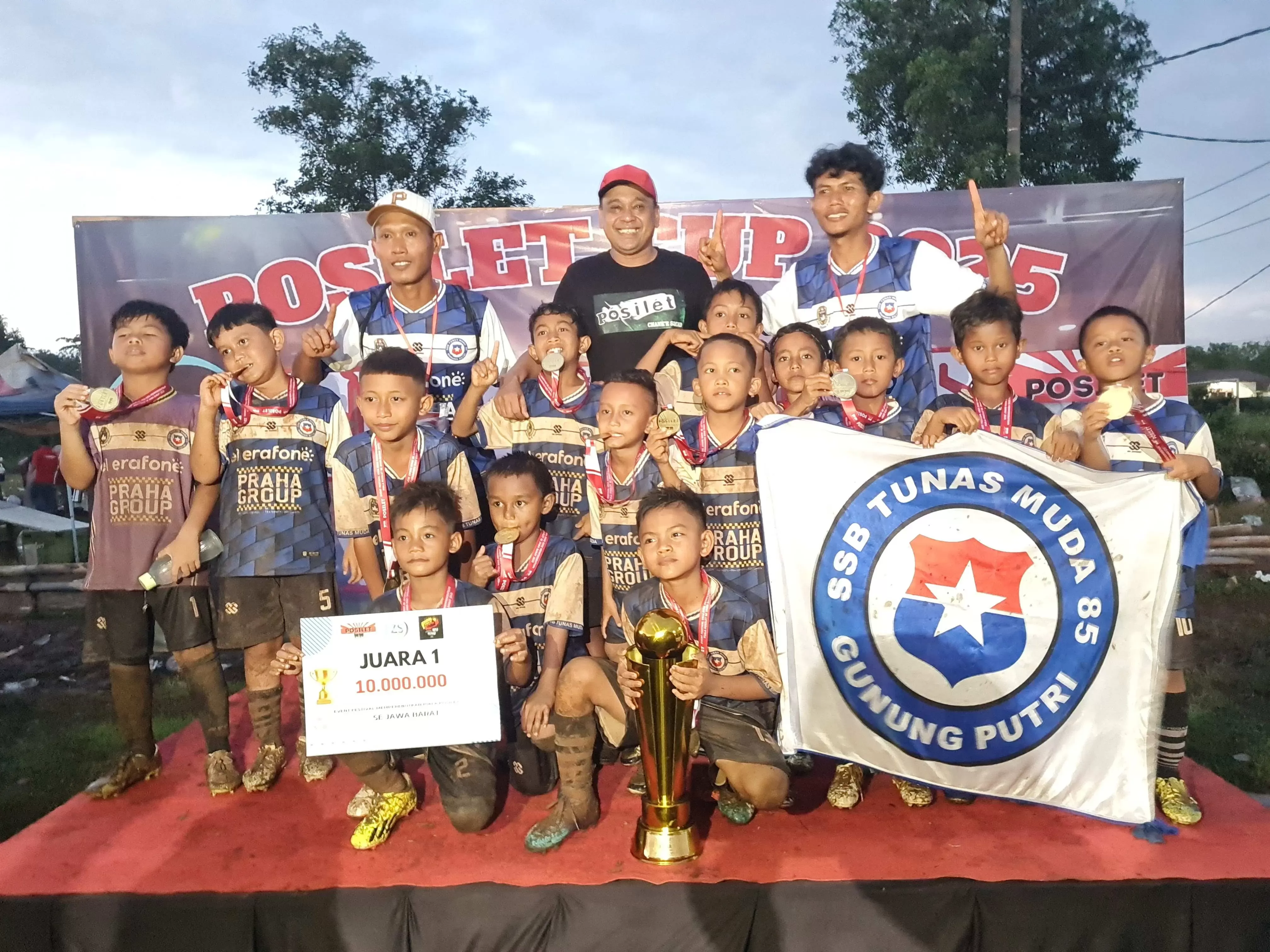 Tunas Muda Gunung Putri Juara Turnamen Posilet 2025 Usia Dini Usai Kalahkan SSB Persikabo 3-1