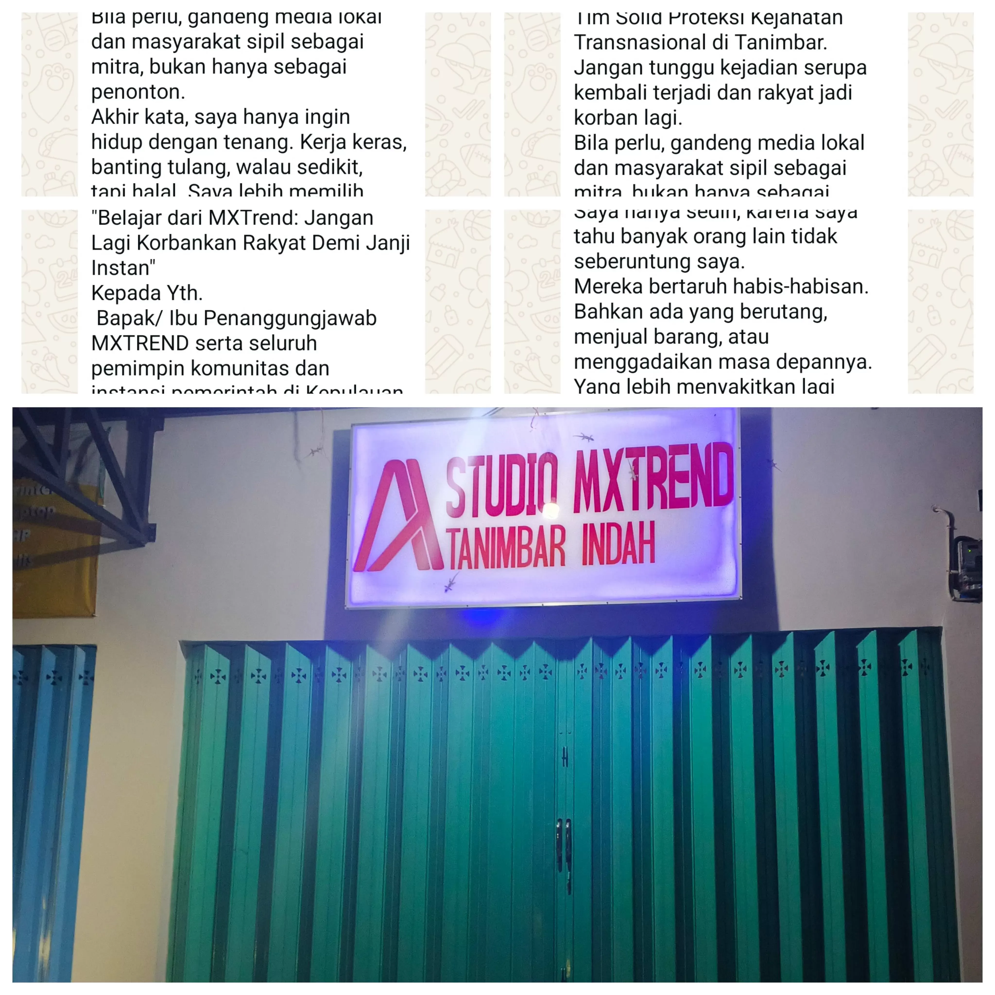 SURAT TERBUKA UNTUK KOMUNITAS MXTREND & PEMANGKU KEBIJAKAN DI TANIMBAR