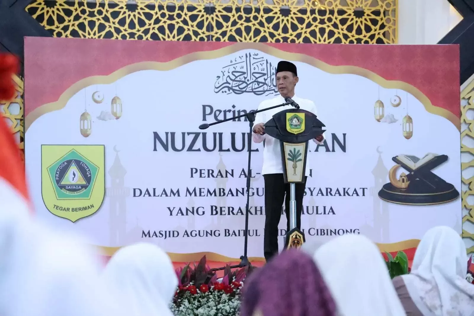 Wakil Bupati Bogor Jaro Ade Hadiri Peringatan Nuzulul Qur'an di Cibinong, Ajak Masyarakat Tingkatkan Iman dan Takwa