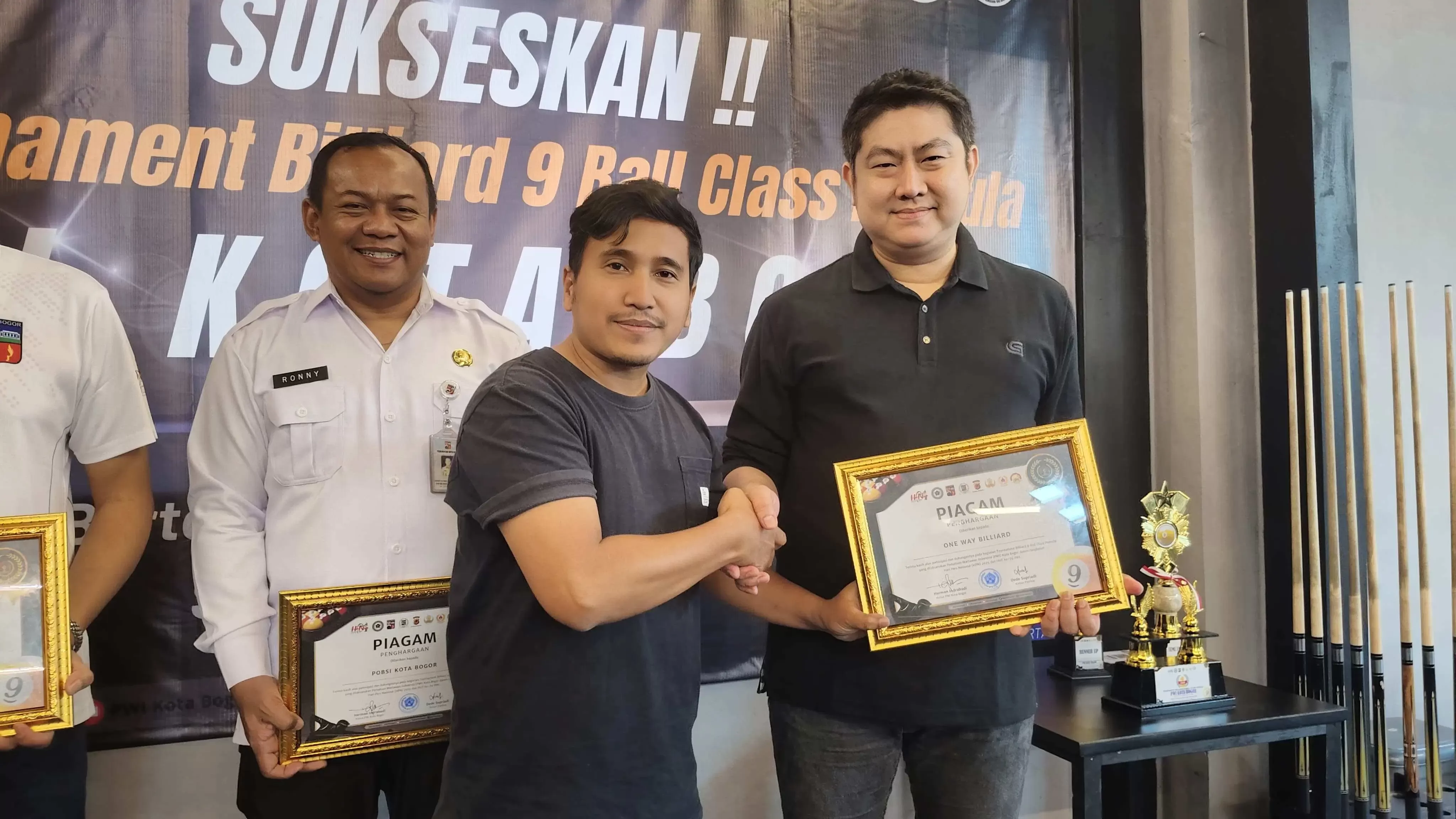Turnamen Biliar PWI Kota Bogor Pererat Sinergi Berbagai Pihak