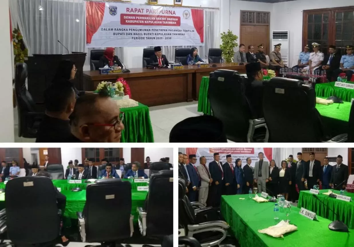 DPRD Kepulauan Tanimbar Umumkan Penetapan Bupati dan Wakil Bupati Terpilih 2025-2030
