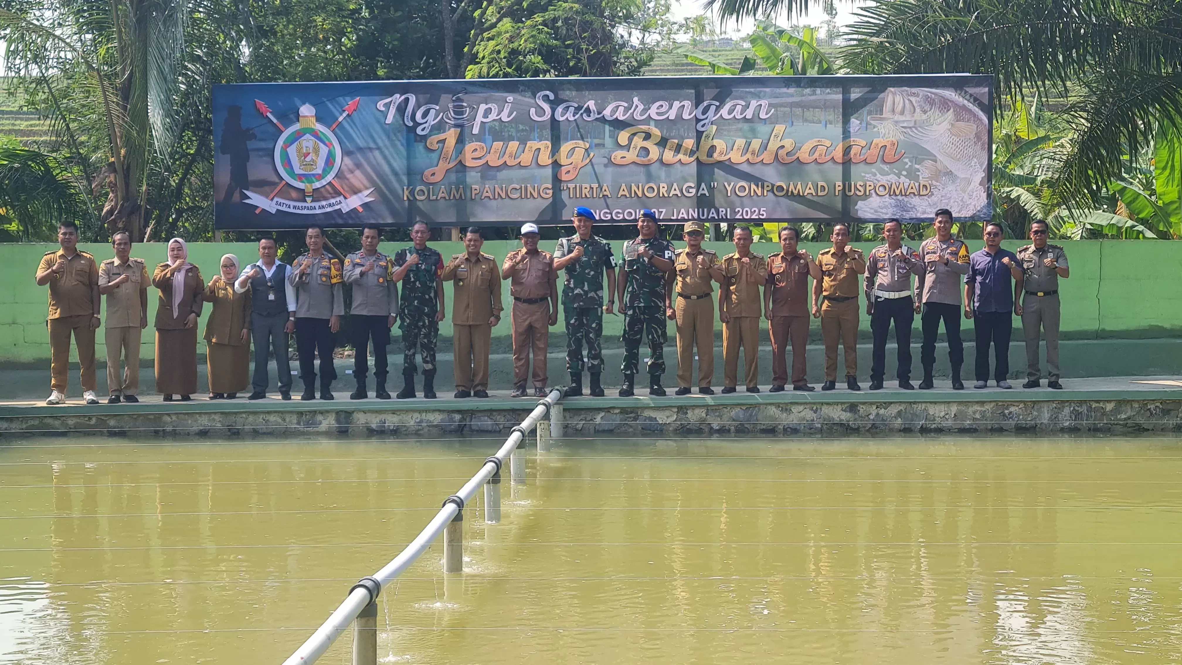 Yonpomad Puspomad Gelar Ngopi Sasareungan dan Peresmian Kolam Pancing Tirta Anoraga