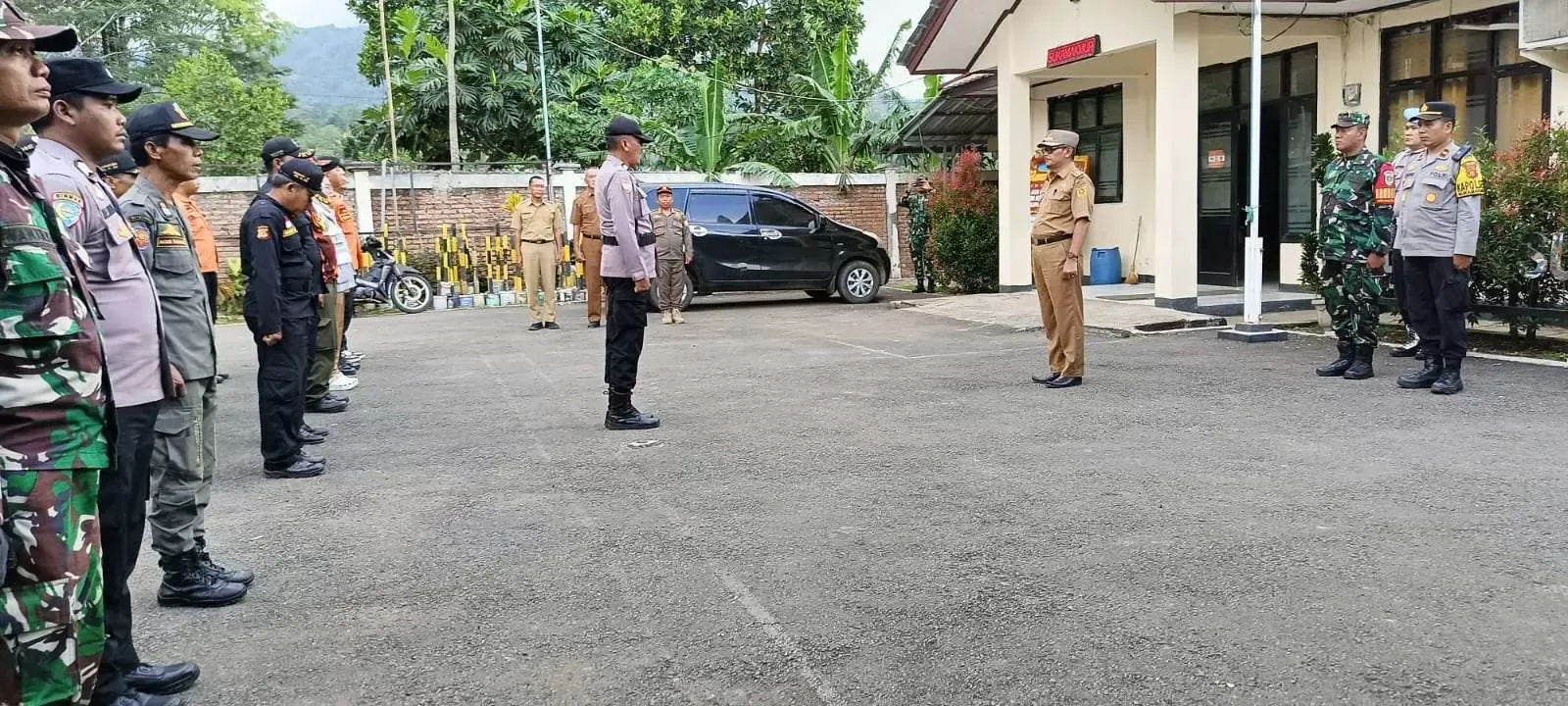 Muspika Sukamakmur Gelar Apel Kesiapan Malam Tahun Baru, Fokus Keamanan dan Wisatawan