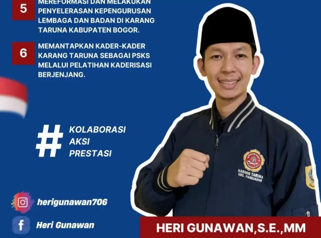 Heri Gunawan, Calon Ketua Karang Taruna Kabupaten Bogor: Komitmen untuk Pembangunan dan Inovasi
