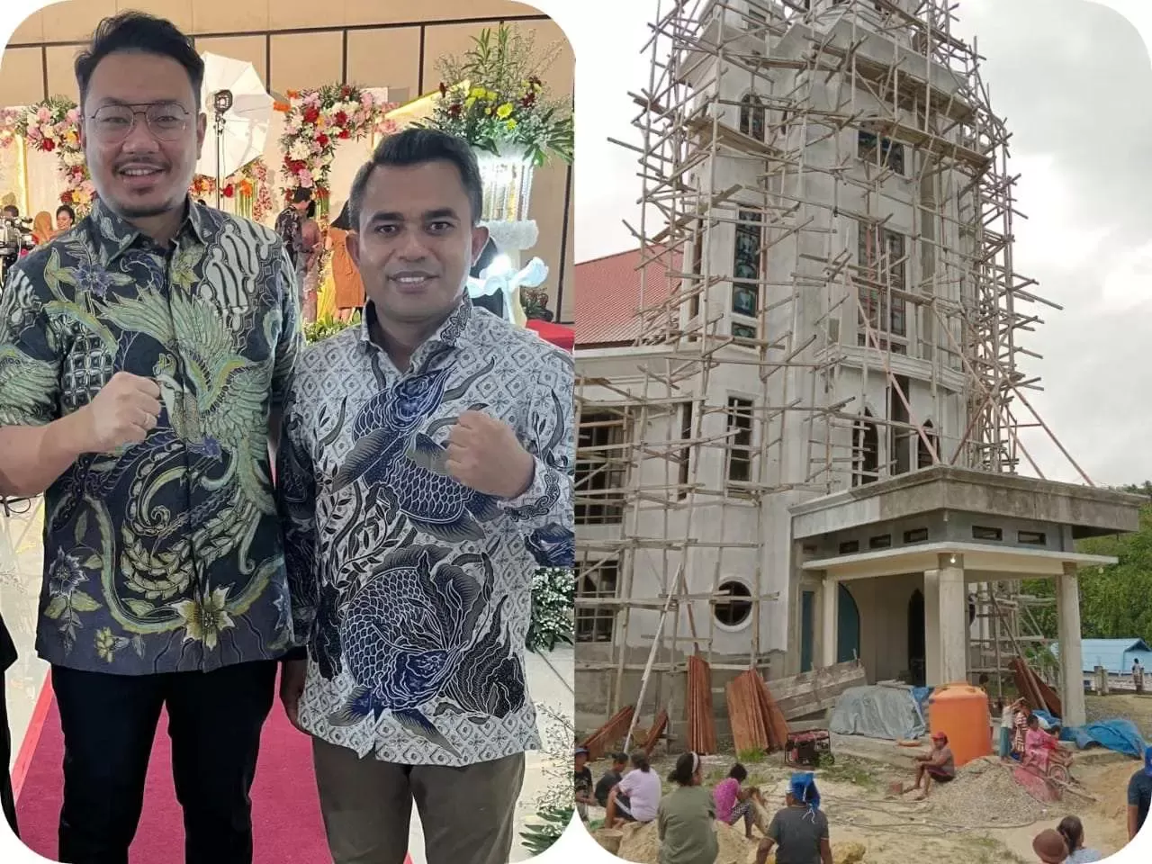 Erens Feninlambir dan Kelvin Keliduan Berikan Bantuan Rp 110 Juta untuk Pembangunan Gereja Bethesda Tutukembong