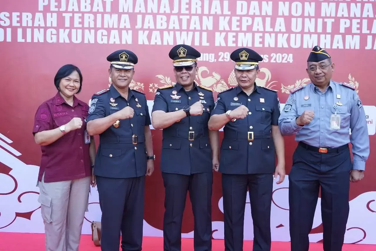 Kalapas Sentul Ikut Serta Menghadiri Pelantikan 115 Pejabat Kanwil Kemenkumham Jabar
