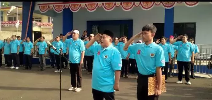 PWI Kabupaten Bogor Menggelar Upacara Pengibaran Bendera Merah Putih