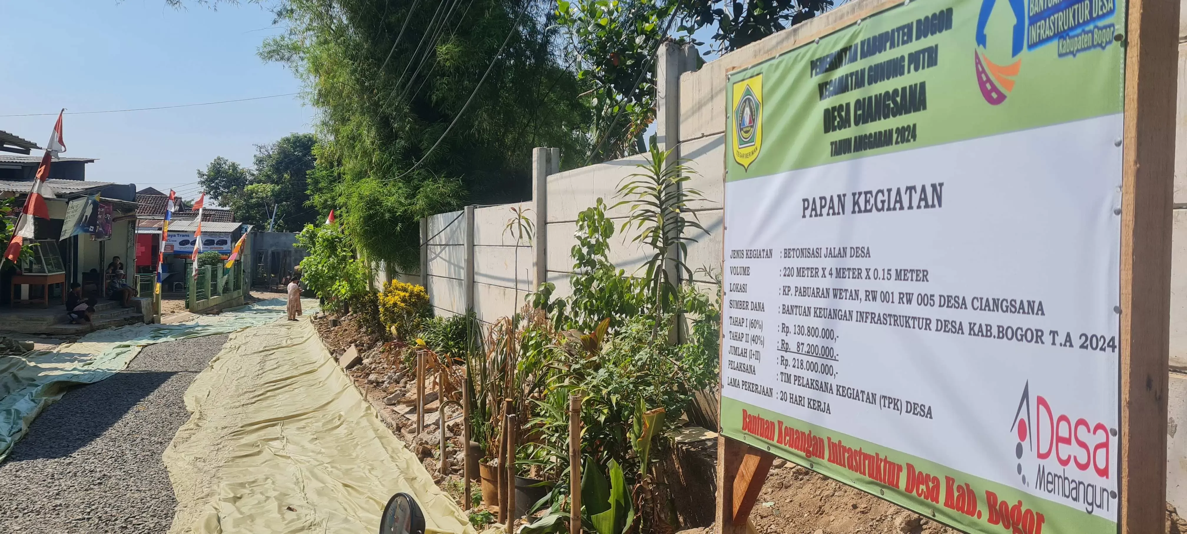 Launching SAMISADE Tahun 2024, Desa Ciangsana Bangun 3 Titik Jalan
