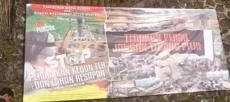 Karukunan Warga Puncak Bogor, Pasang Spanduk Tegakan Perda!!!
