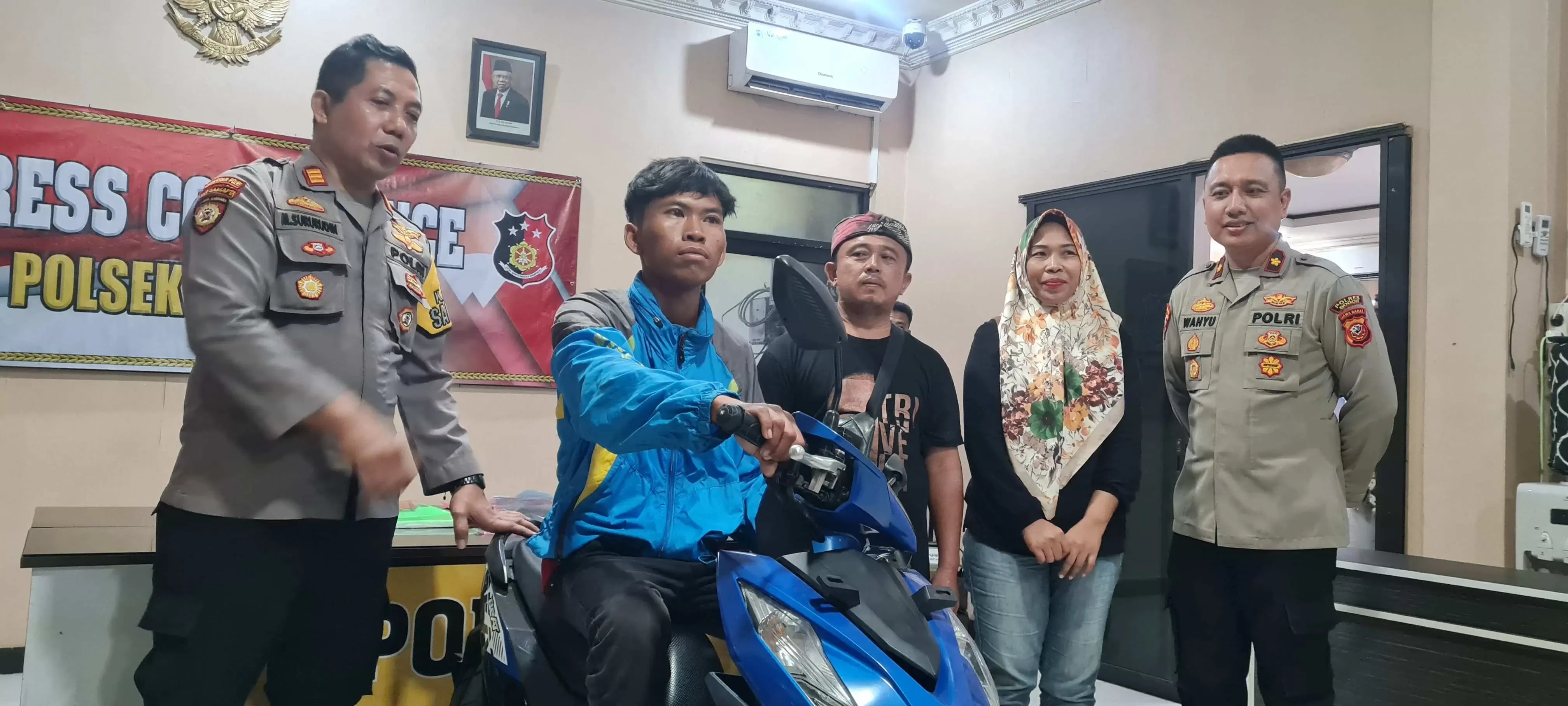 2 Orang Pelaku Begal Ditangkap Polsek Cileungsi, Motor Korban di Kembalikan
