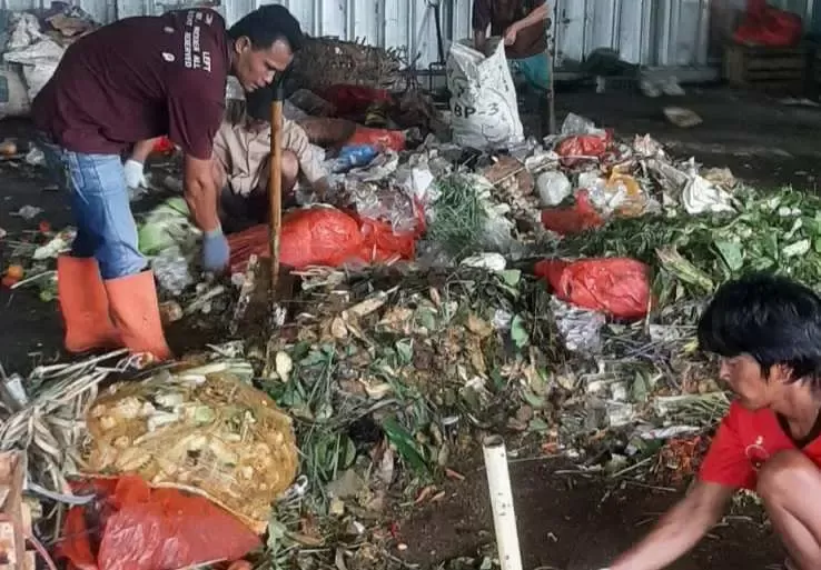 Meminimalisir Sampah Pasar Cikema, Pemuda Karang Taruna Cibinong Ubah Sampah Jadi Pupuk Kompos dan Pelet