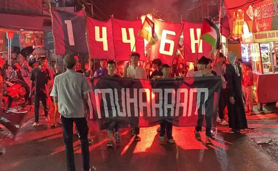 Sambut Tahun Baru Islam, Pemuda Palapa Gelar Pawai Obor Dan Bela Palestina