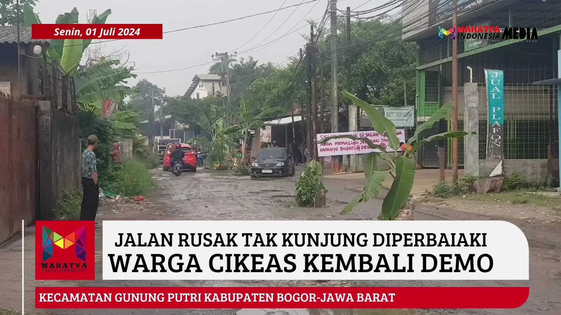 Warga Cikeas Kembali Demo, Lantaran Jalan Ruas Kabupaten Bogor Tak Kunjung Diperbaiki