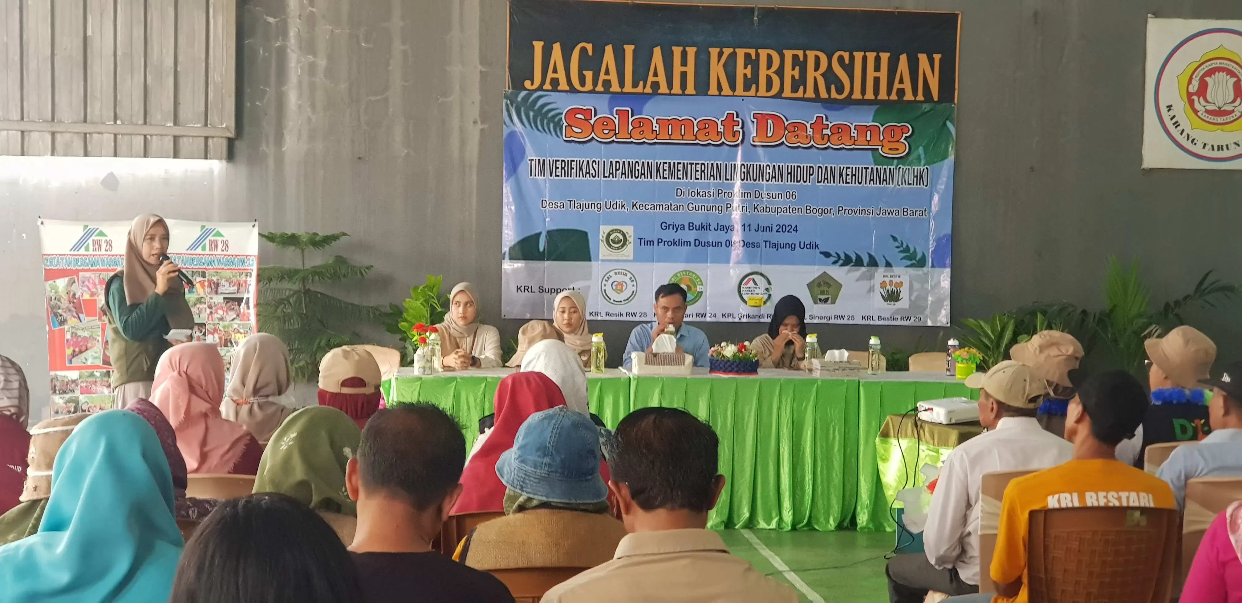 Masuk Katagori Proklim Utama, Dusun 6 Desa Tlajung Udik Gunung Putri Bogor,di Sambangi Tim Verifikasi KLHK