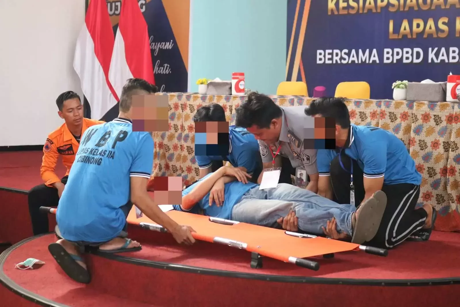 Lapas Cibinong Gandeng BPBD dan Damkar Kabupaten Bogor Gelar Pelatihan Mitigasi Bencana