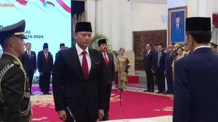 Sah AHY Resmi di Lantik Jokowidodo sebagai Menteri Agraria dan Tata Ruang ATR