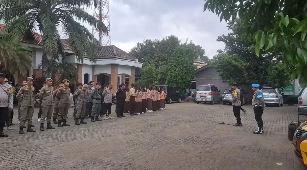 Kapolsek Gunung Putri AKP Didin Komarudin Pimpin Apel Gabungan Nataru Dan Oprasi Lilin Tahun 2023-2024